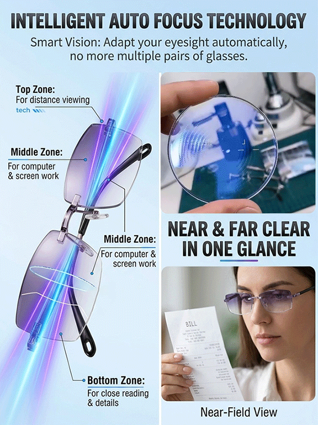 🔥Last Day BUY 1 GET 1 FREE🔥Smart Zoom Diamond-Cut Reading Glasses